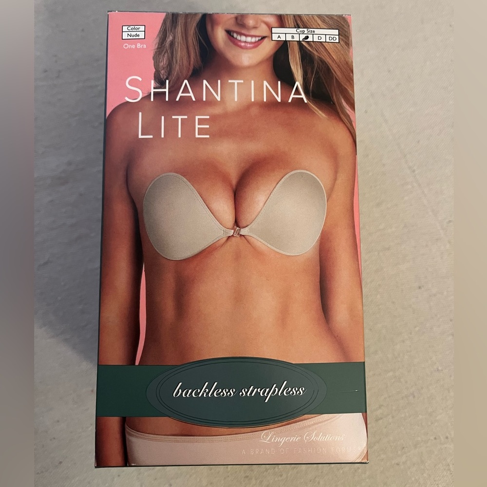 Backless strapless bra size C cup color nude